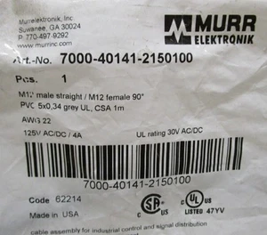 MURR 7000-40141-2150100 Cable 1m - Afbeelding 1 van 2