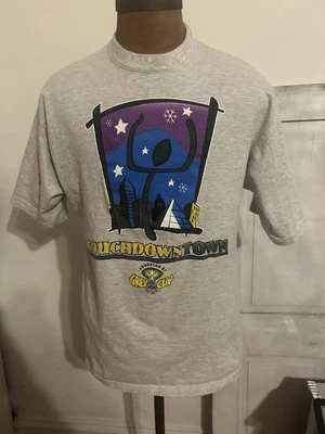 Camiseta Vintage Años 90 1997 CFL Gris Copa Campeonato Juego Talla L Edmonton Canadá Foto 1 de 4