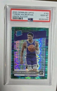 2020-21 Donruss Optic Tyrese Haliburton Green Pulsar RC Rookie PSA 10 #162 - Picture 1 of 2