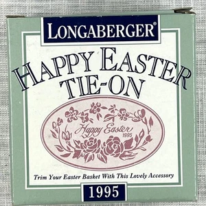 Longaberger 1995 Cesto Buona Pasqua Cravatta - Nuovo - Foto 1 di 2