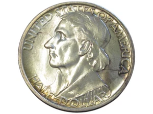 1937 DANIEL BOONE COMMEMORATIVE SILVER HALF DOLLAR HIGH GRADE - Picture 1 of 2