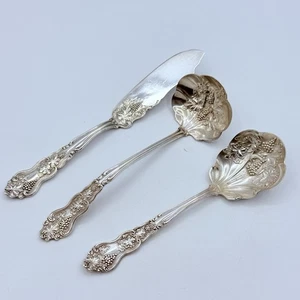 Moselle Grape & Leaf Pattern American Silver Co ASCo • Gravy Butter & Sugar - Picture 1 of 5