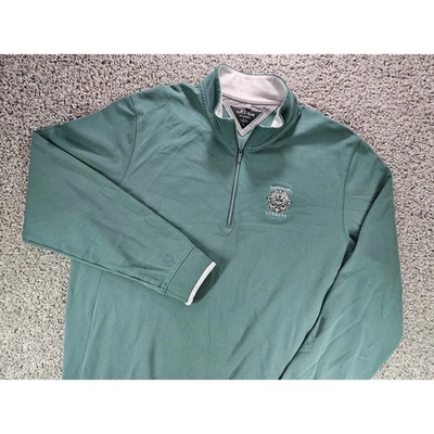 Pullover Adidas adiPure Whistling Straits Logo Golf 1/4 Cremallera Para Hombres L Verde Salvia Foto 1 de 4