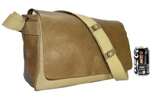 Ghurka Italian Gray Leather FullFlap Top Crossbody Messenger Padded Computer Bag - Picture 1 of 15