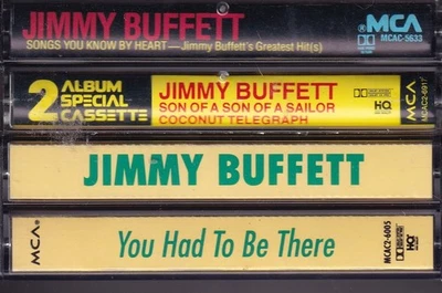Cassette Lot x 4 - JIMMY BUFFETT: Songs You Know By Heart / Coconut Telegraph + - Image 1 of 3