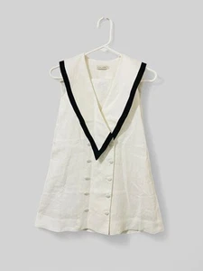 Carbon Soldier Girls Linen Sailor Dress Mannering Old Money Luxury Kid’s 8 NWT - Picture 1 of 5