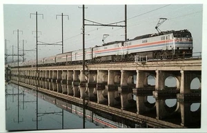 Amtrak Train #92 Crossing Bush River at Gum Point Maryland Postcard - Picture 1 of 2