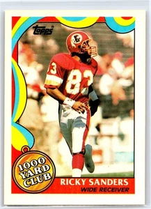 RICKY SANDERS 1989 Topps 1000 Yard Club Washington Redskins Football Card #10 - Picture 1 of 2