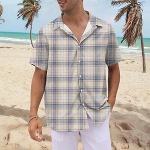 Shirt For Men, Men's Vintage Button Down Bowling Shirts Short Sleeve Summer - Picture 1 of 42