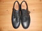 CLARKS MENS BLACK LEATHER SHOES SIZE 9 G EU 43 GREY RUBBER SOLES IMMACULATE 5-25