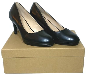 Zapatos de salón Gen Shuo para mujer de cuero negro talla 8 tacones - zapatos de vestir clásicos nuevos en caja - Imagen 1 de 12
