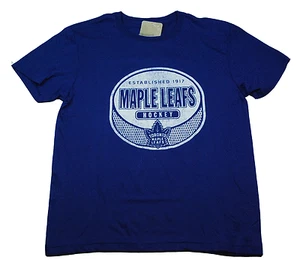 Toronto Maple Leafs NHL Hockey Puck Team Logo Hockey T-Shirt Medium & XL - Picture 1 of 4