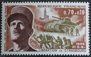 Timbre - FRANCE - Libération de Strasbourg - Leclerc - Neuf ** - YT1608 - 1969 - Picture 1 of 1