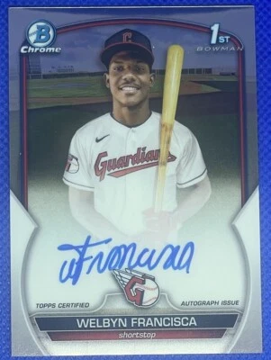 2023 Bowman Chrome #CPA-WF Welbyn Francisca 1st Auto Guardians RC Rookie - Image 1 of 2
