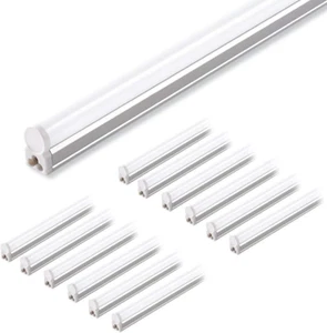 (Pack of 12 LED T5 Shop Light, 4FT, 2200Lm, 6500K (Super Bright White), 20W, Uti - Picture 1 of 9