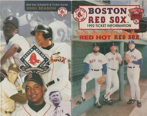 BASEBALL Brochures RED SOX Ticket (1992/2001) Clemens/Boggs/Nomar/Pedro/Manny - Picture 1 of 1