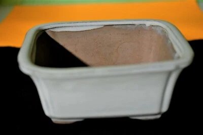 Bonsai Tree Planter, Glazed Cream Colored, Gender Neutral, Nice Starter - Image 1 of 4