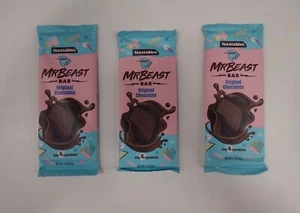 Rare Discountinued 3 Pack Mr Beast Bar Feastables ORIGINAL CHOCOLATE Bar 2,1 oz - Bild 1 von 4