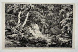 Ravin Faille Auvergne GRAVURE Eau Forte EUGENE BLERY 1846 - Picture 1 of 4