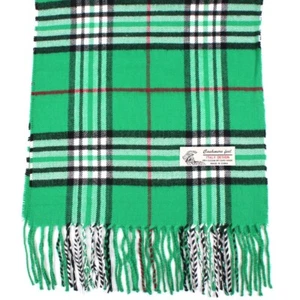 Women Scarf Stewart Green Plaid Tartan Long Warm Soft for Winter 72"x12" - Picture 1 of 2