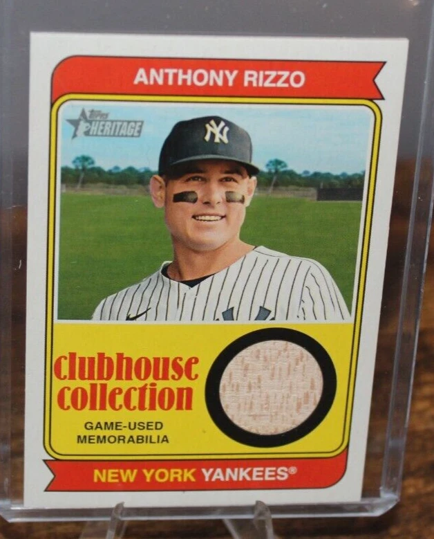 Anthony Rizzo 2023 Topps Heritage Clubhouse Collection Relic CCR-AR Yankees - Image 1 of 1