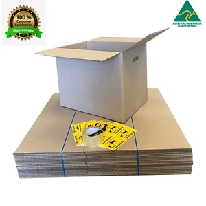 15 x Moving Cardboard Packing Boxes 73Litres Cartons With Handles+packing needs - Picture 1 of 11