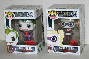 Funko Pop Batman Arkham Asylum Hot Topic Exclusive JOKER 53 & HARLEY QUINN 54 - Picture 1 of 8