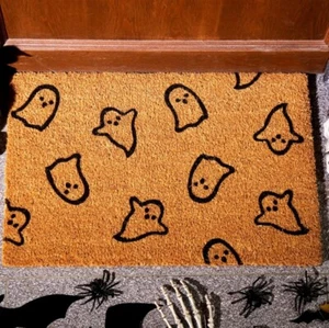 Halloween Doormat Coir Ghost Welcome Doormat Funny Ghost Door Mat 16"X 24" - Picture 1 of 6