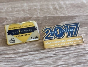 2016 Heart Of The Tournament & 2017 Golfs Greatest Volunteers Players Pins - Picture 1 of 13
