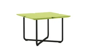 ROLF BENZ Couchtisch Freistil 195 Kleeblatt 49x49 avocadogrün Kufe schwarz - Bild 1 von 7