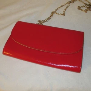 Clutch Nordstrom pelle rossa tracolla pelle cinturino catena staccabile nuova senza etichette - Foto 1 di 4