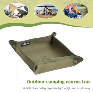 Canvas Camping Tray Foldable Waterproof Desktop Storage Box Sundries Organizer - Bild 1 von 17
