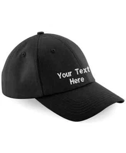 Personalised Custom Beechfield Your Text Embroidered Authentic baseball cap Gym - Picture 1 of 15