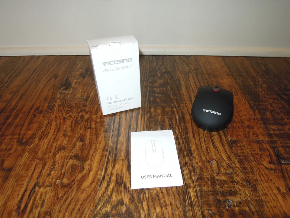VictSing 2.4G black wireless mouse model #PC106A w/instructions - Image 1 of 1