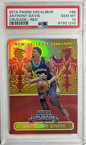 Anthony Davis 2014 Panini Excalibur Crusade Red #86/99 PSA 10 - Imagen 1 de 2