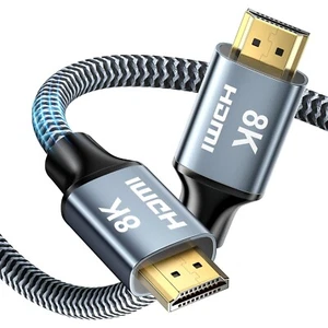 VERSCHIEDENE 1,5-20M HDMI/USB C/DP/VR C/Garmin 4k 8k Nylon Braid Kabel - Bild 1 von 54