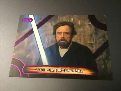 2018 Topps Star Wars Galactic Files Memorable Quotes purple /99 Luke Skywalker - Image 1 of 2
