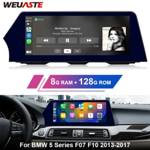 12.3'' Car GPS Blade Screen For BMW 5 Series F10 2013-2017 8G+128G Media Carplay - Picture 1 of 12