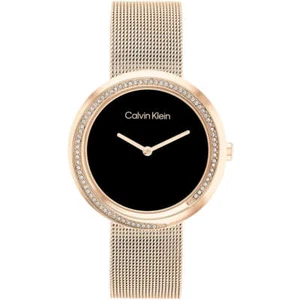 Orologio Donna CK CALVIN KLEIN TWIST 25200151 Bracciale Acciaio Mesh Rosè Nero - Foto 1 di 3