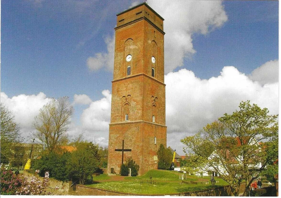 Postcard Germany Insel Borkum Island Alter Leuchtturm old lighthouse phare Küste - Bild 1 von 1