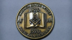 Medalla masónica 1970 EZEQUIEL BATES LODGE A F & A M ATTLEBORO MASSACHUSETTS MASON - Imagen 1 de 8