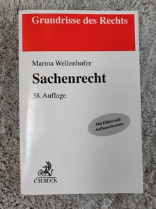 Sachenrecht, 38. Aufl. von Marina Wellenhofer - Grundrisse des Rechts - Bild 1 von 2
