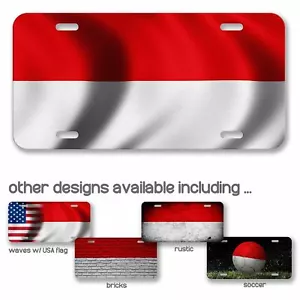 Aluminium Nummernschild - Flagge von Indonesien (indonesisch) - viele Optionen - Bild 1 von 10
