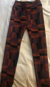 Leggings Bambino LuLaRoe Taglia Lg/XL Nuovi Rosso/Blu Pantaloni Geometrici Pjs - Foto 1 di 2