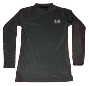 Under Armour Fitted Boys Size YMD Black Long Sleeve Shirt Base Layer - Picture 1 of 6