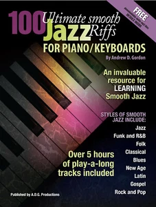 100 mejores riffs de jazz suaves para piano/teclados libro/archivos mp3 - Imagen 1 de 2