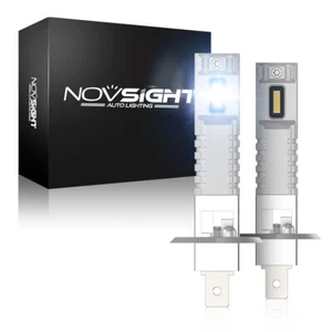 NOVSIGHT 2pcs 6000K H1 LED Fog Light Bulbs Kit Driving DRL Light Replace Halogen - Picture 1 of 11
