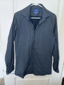 Men’s Collared Button Up Dress Shirt By Apt Nine Size 14 1/2 32/33 blue - Picture 1 of 4