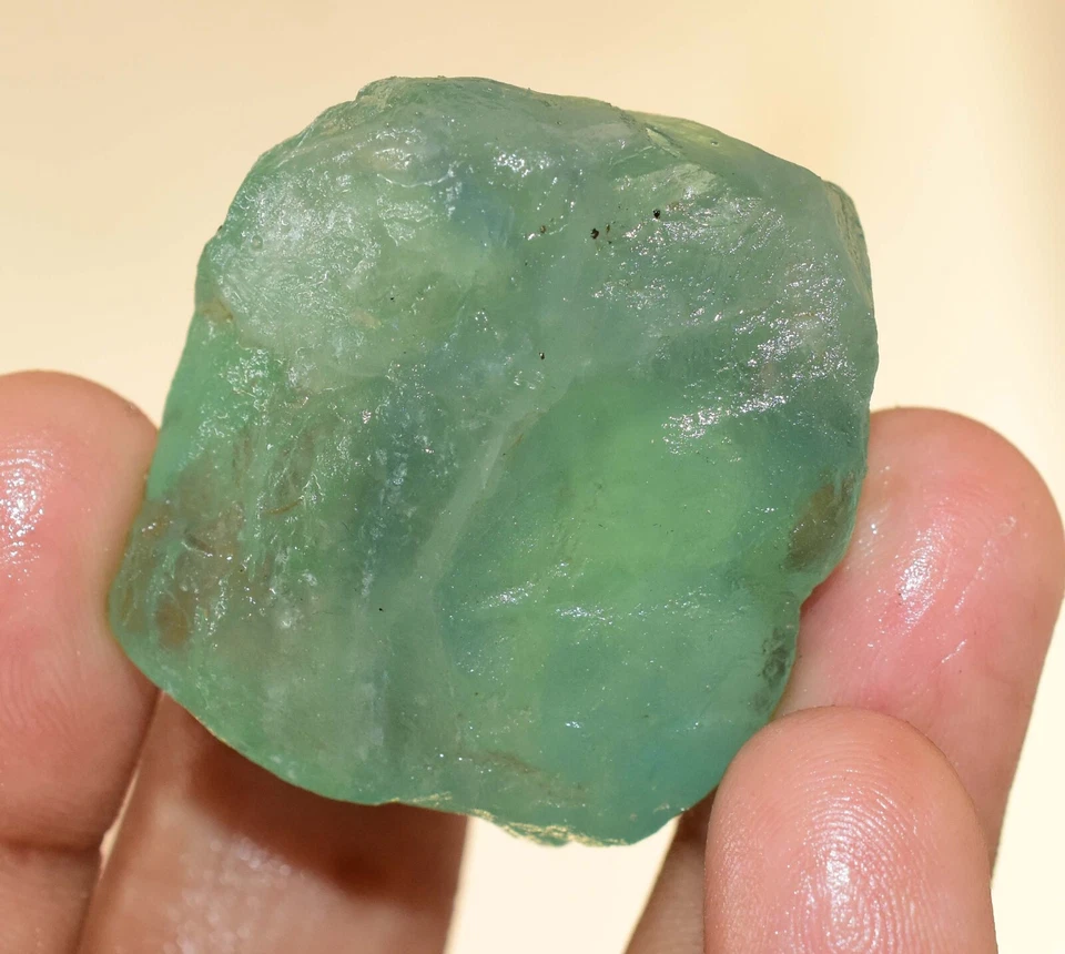 100% Natural Verde Colombia Esmeralda Fluorita 228.5 CT Muestra Faceta Áspera Foto 1 de 4