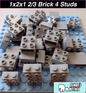 LEGO Ladrillo 1 x 2 x 1 2/3 Tachuelas en Tachuelas Laterales Gris Azulado Claro NUEVO X20 - Imagen 1 de 1